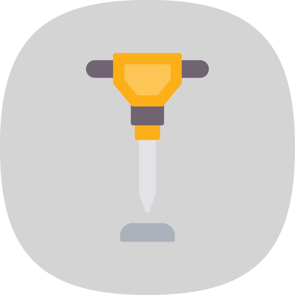 Hand Saw Flat Curve Icon Design vector