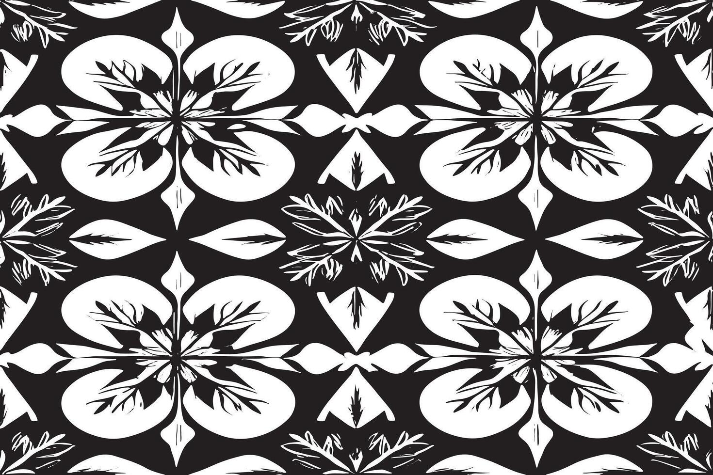 black and white seamless pattern image for background or texture, EPS 10 vector