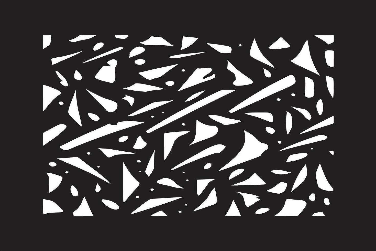 irregular pattern black texture on pure white isolated background for background or texture vector
