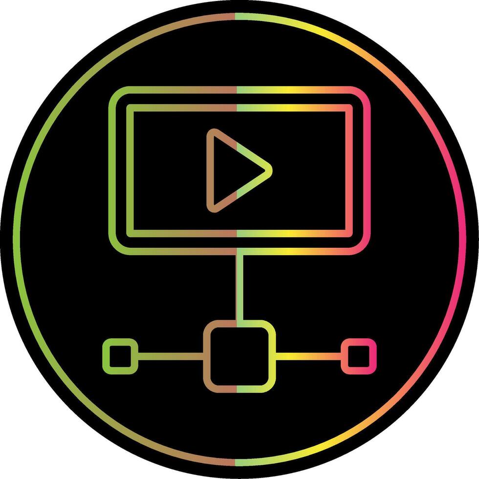 Line Gradient Due Color Icon Design vector