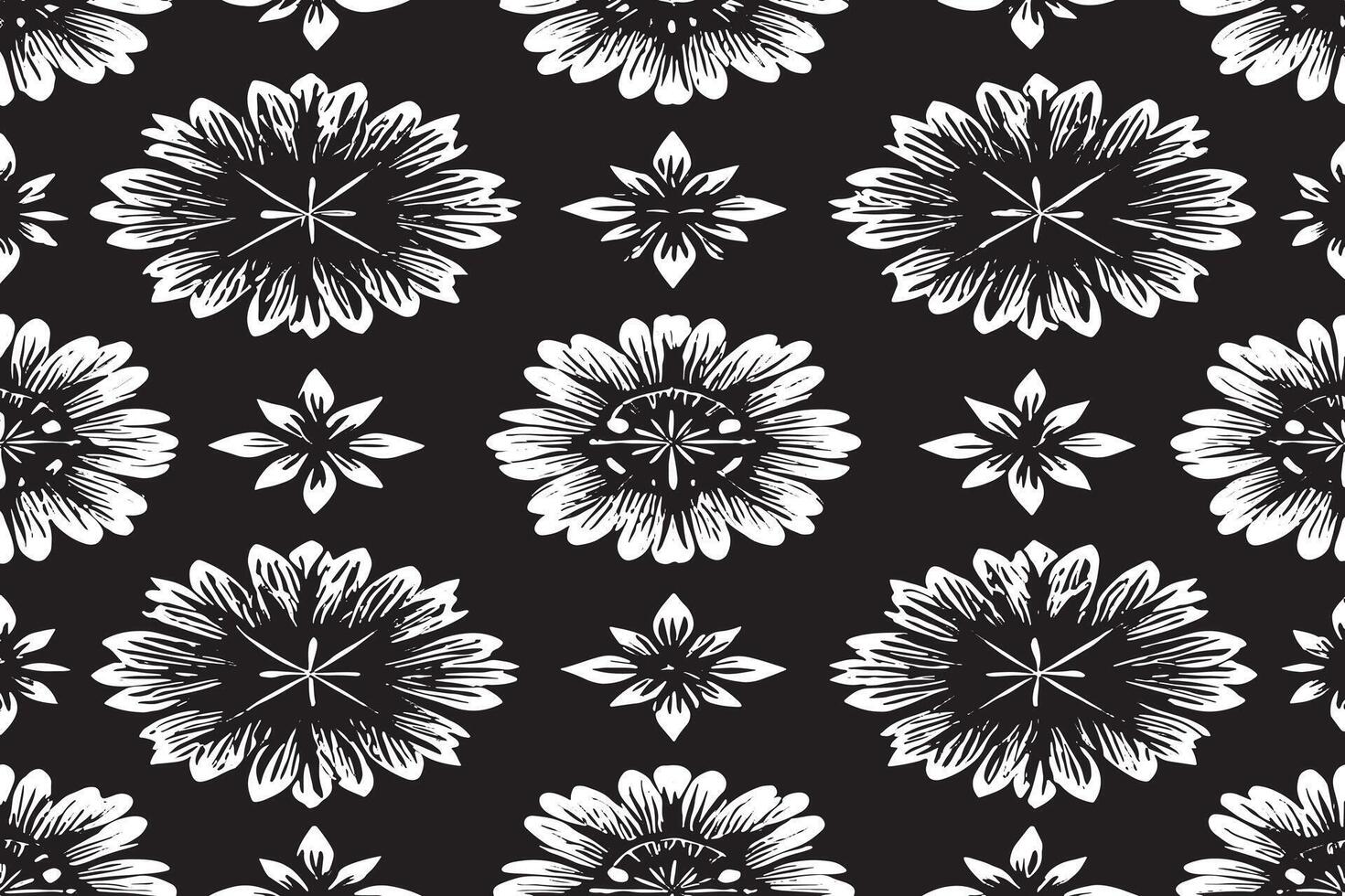 black and white seamless pattern image for background or texture, EPS 10 vector