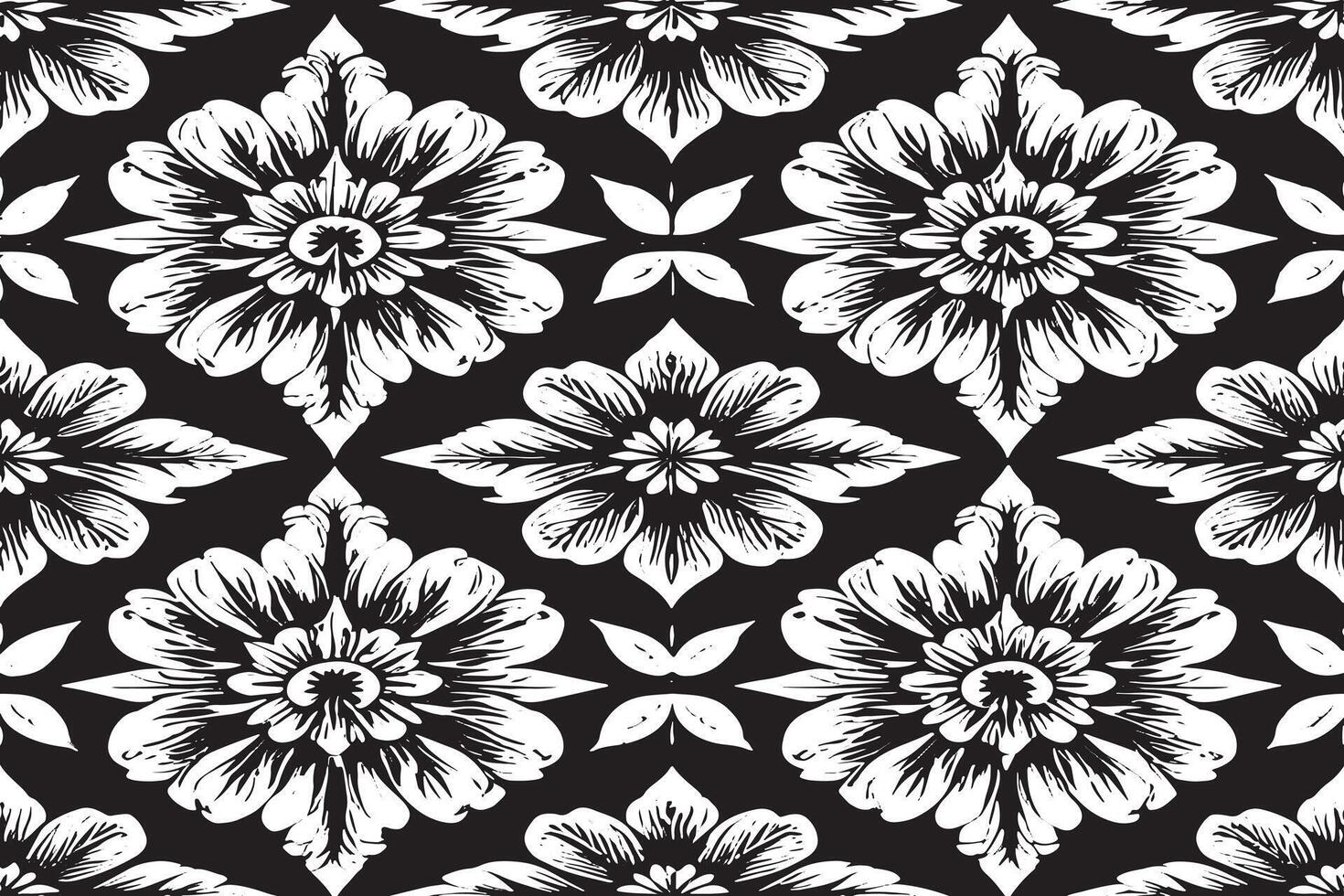 black and white seamless pattern image for background or texture, EPS 10 vector