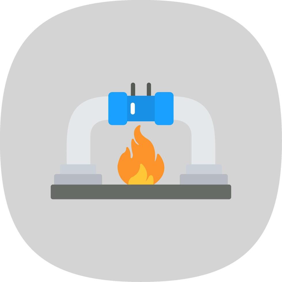 Gas PipeLine Circle Multi Circle Flat Curve Icon Design vector