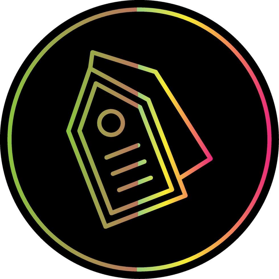 Tag Line Gradient Due Color Icon Design vector