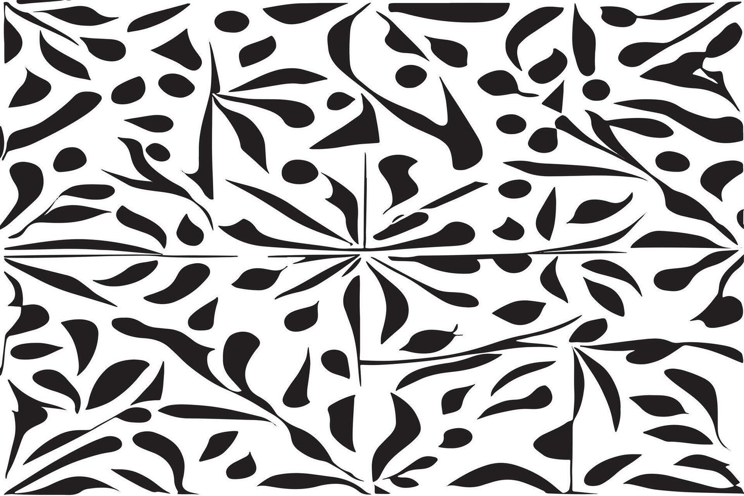 irregular pattern black texture on pure white isolated background for background or texture vector