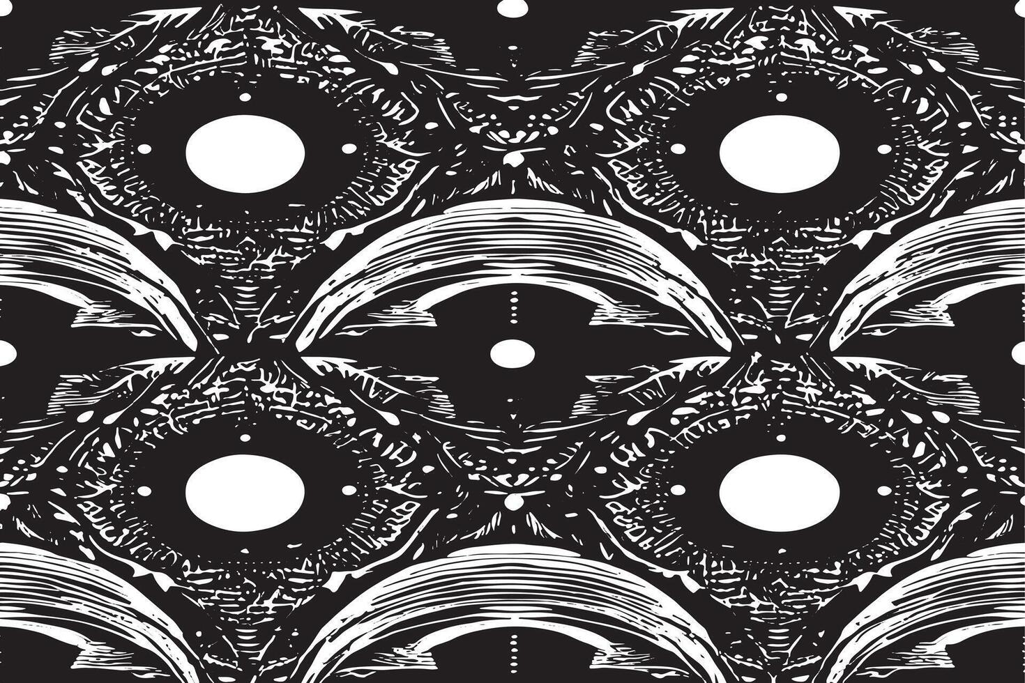 black and white seamless pattern image for background or texture, EPS 10 vector