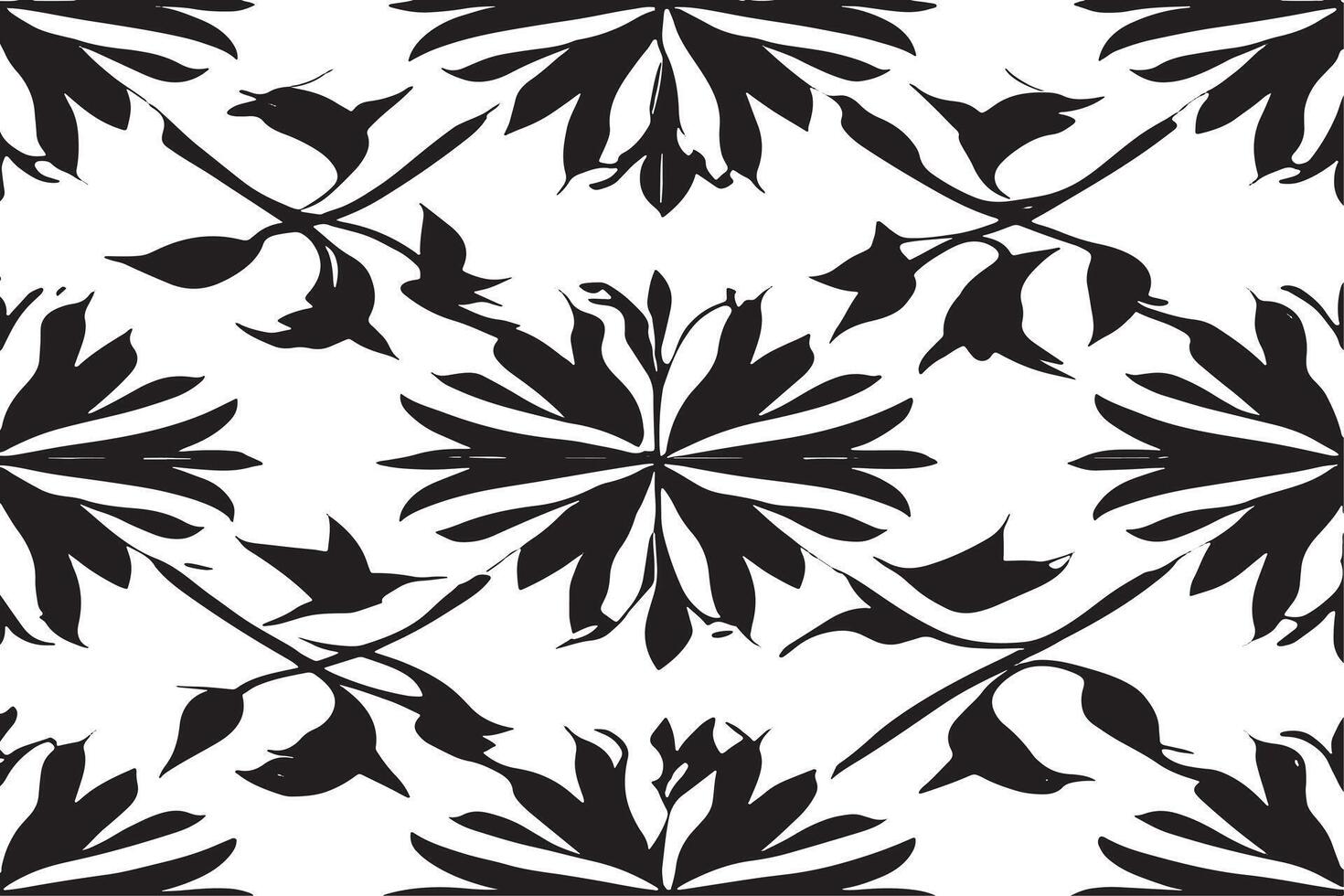 seamless black pattern on white background image for background or texture vector