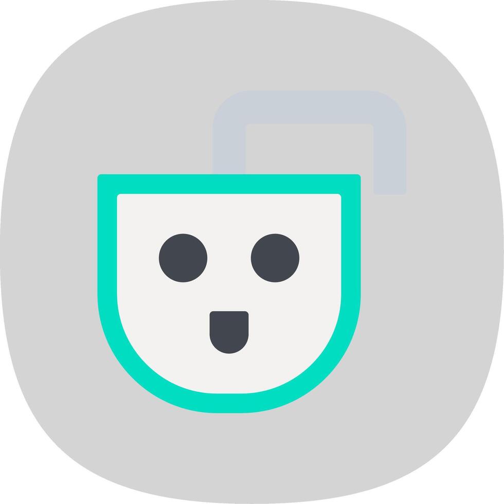 Wall Socket Flat Curve Icon Design vector