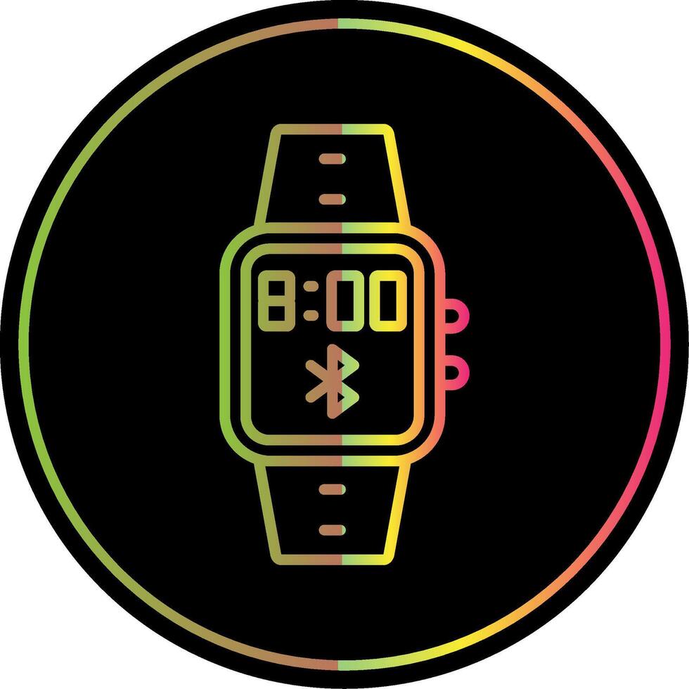 Bluetooth Line Gradient Due Color Icon Design vector