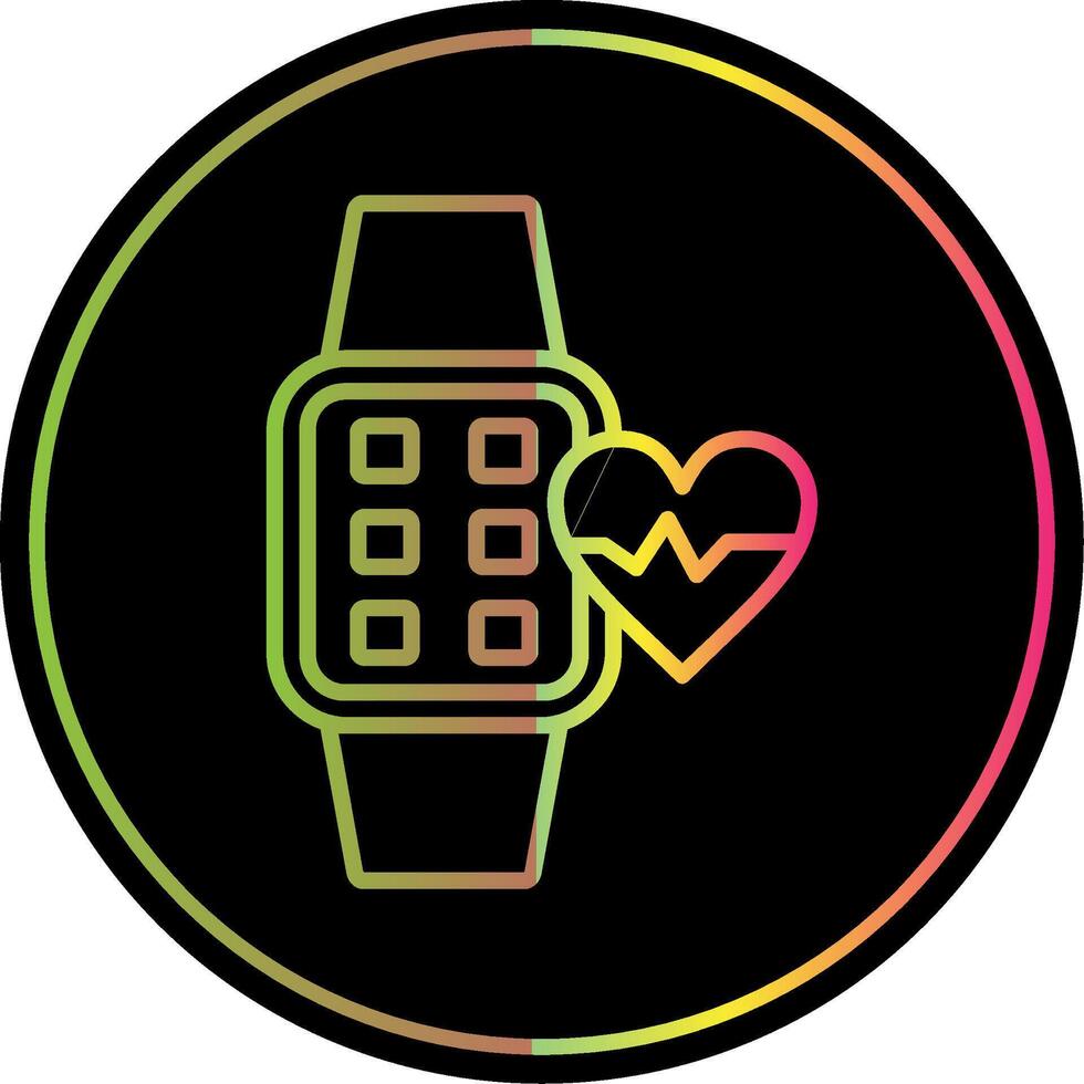 Heart Rate Line Gradient Due Color Icon Design vector