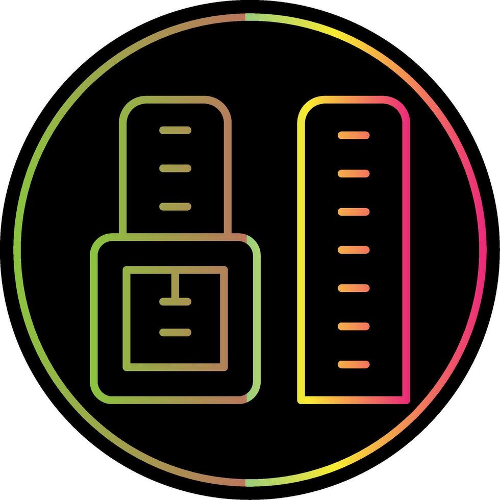 Watch Strap Line Gradient Due Color Icon Design vector