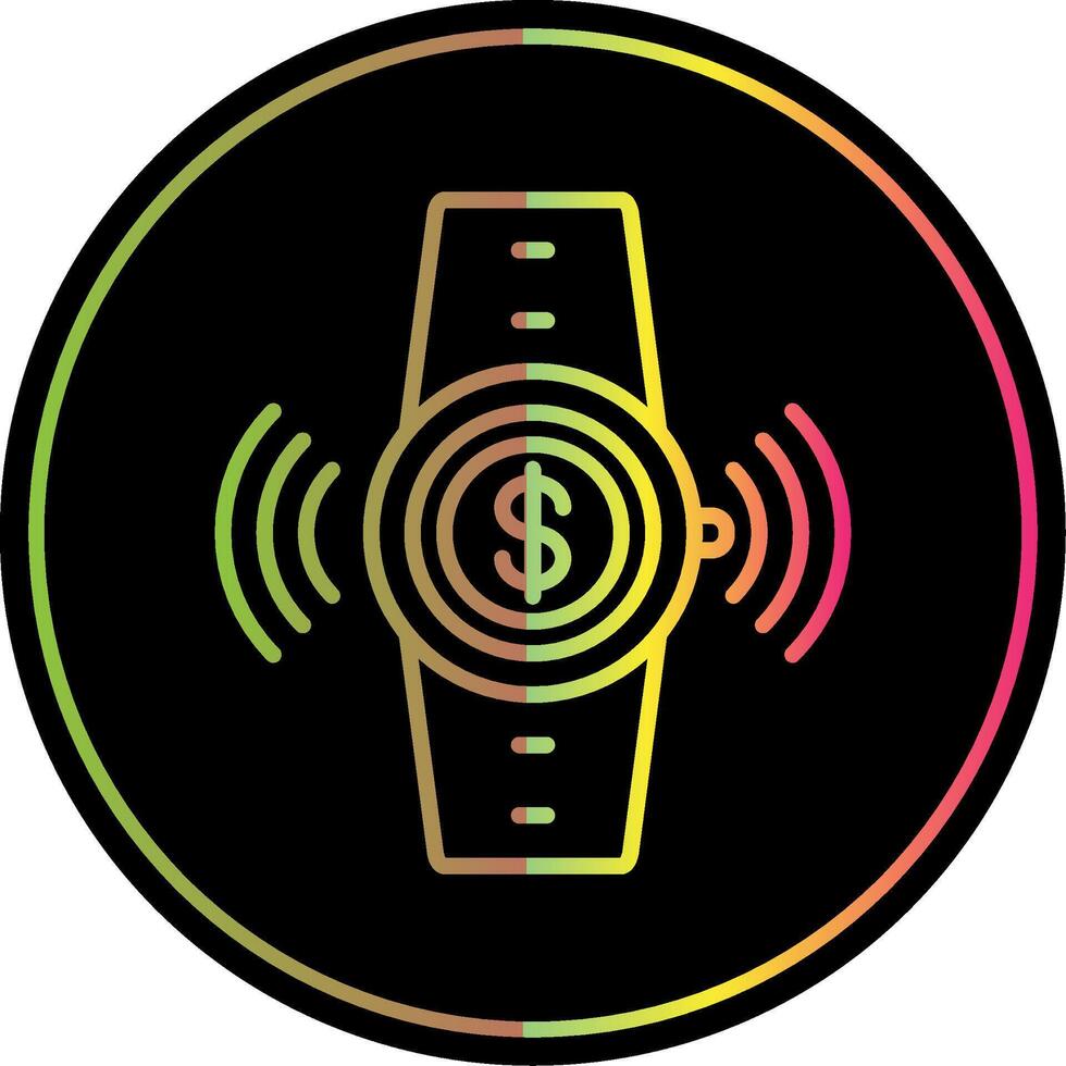 Contactless Line Gradient Due Color Icon Design vector