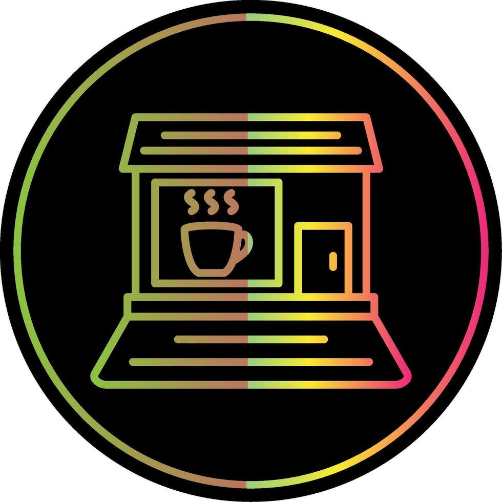 Coffee shop Line Gradient Due Color Icon Design vector