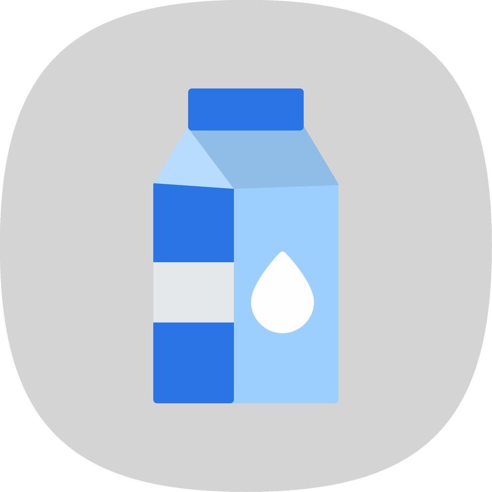 Milk Carton Flat Curve Icon Design vector
