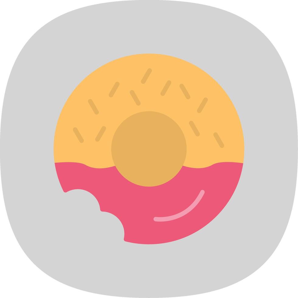 Donut Flat Curve Icon Design vector