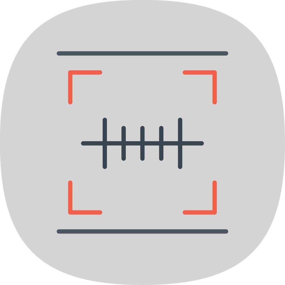 Barcode Scan Flat Curve Icon Design vector