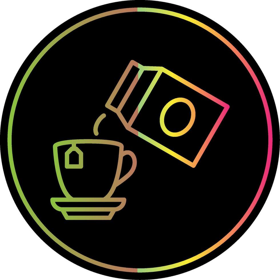 Pour Milk Line Gradient Due Color Icon Design vector