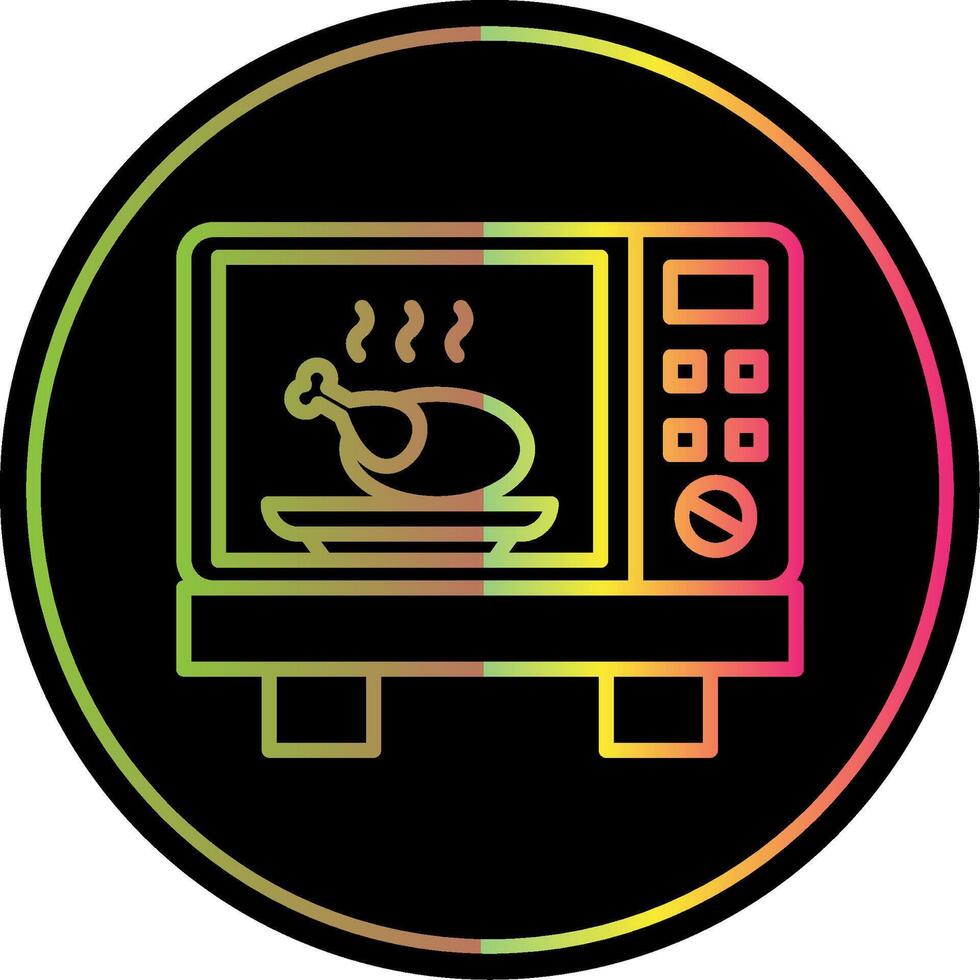 Roast Line Gradient Due Color Icon Design vector