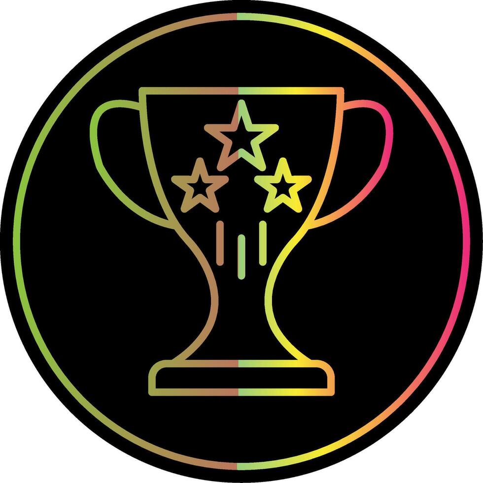 Star Line Gradient Due Color Icon Design vector