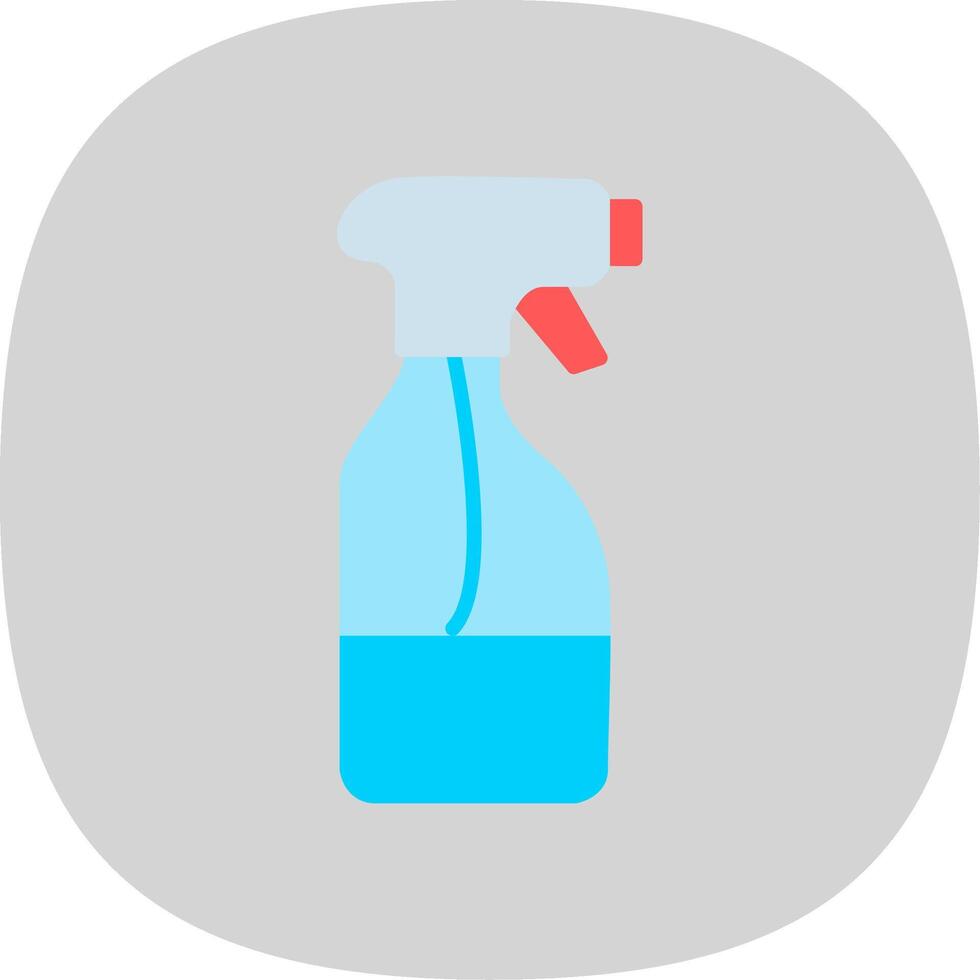 Cleaning Liquid Flat Curve Icon Design vector