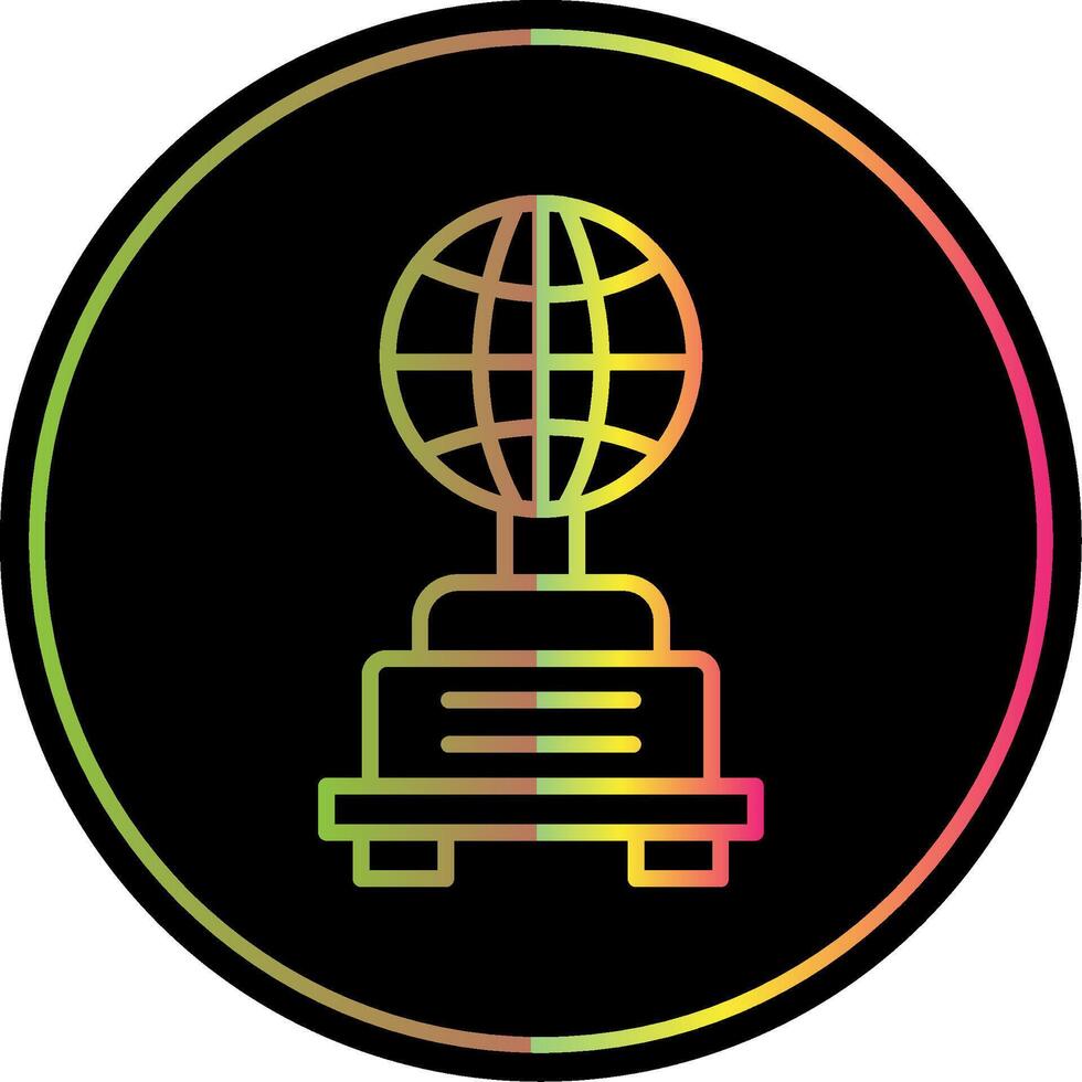Globe Line Gradient Due Color Icon Design vector