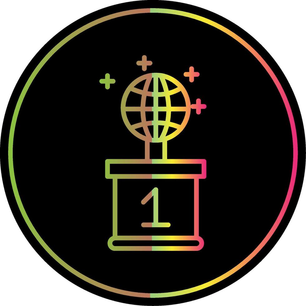 World Line Gradient Due Color Icon Design vector