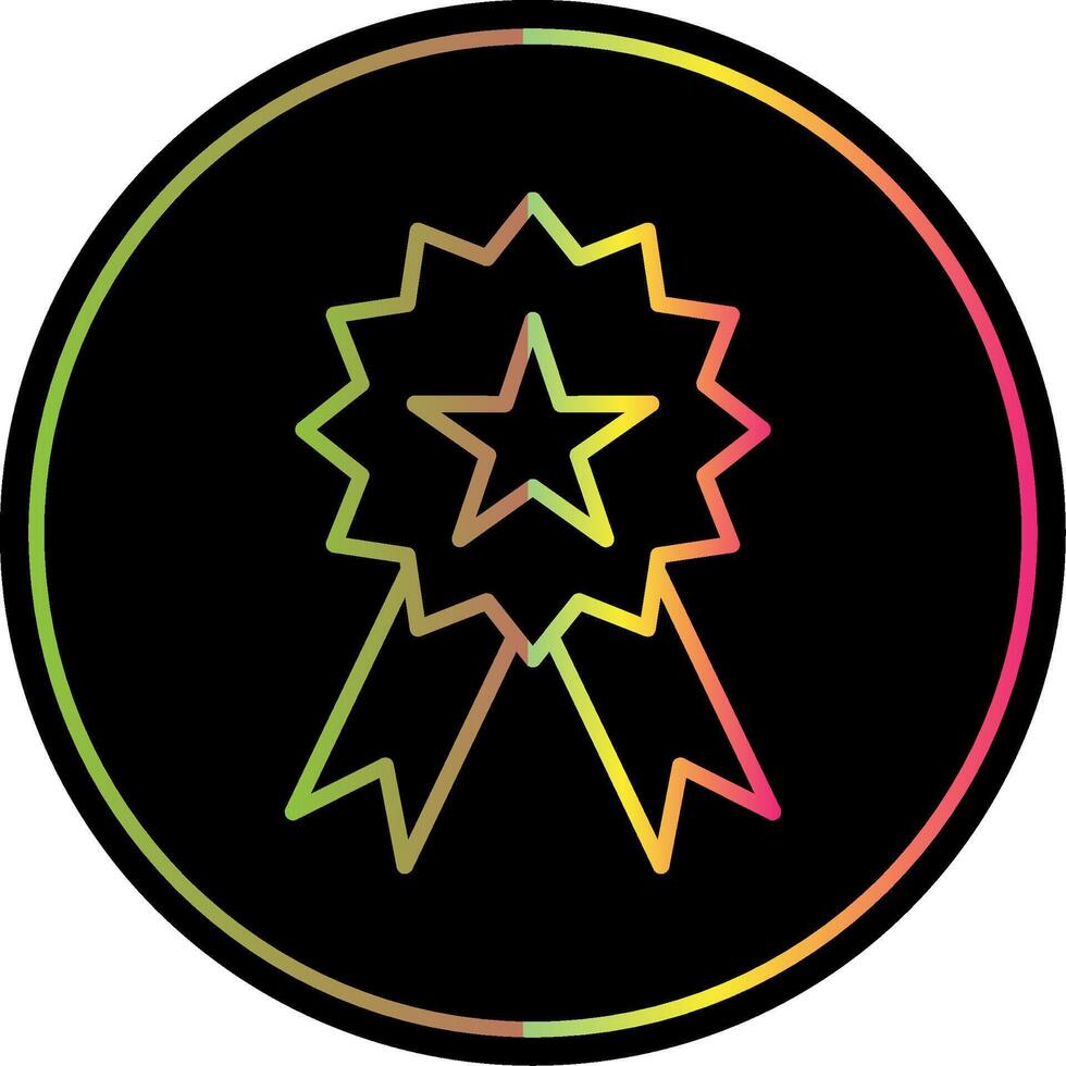 Ribbon Line Gradient Due Color Icon Design vector