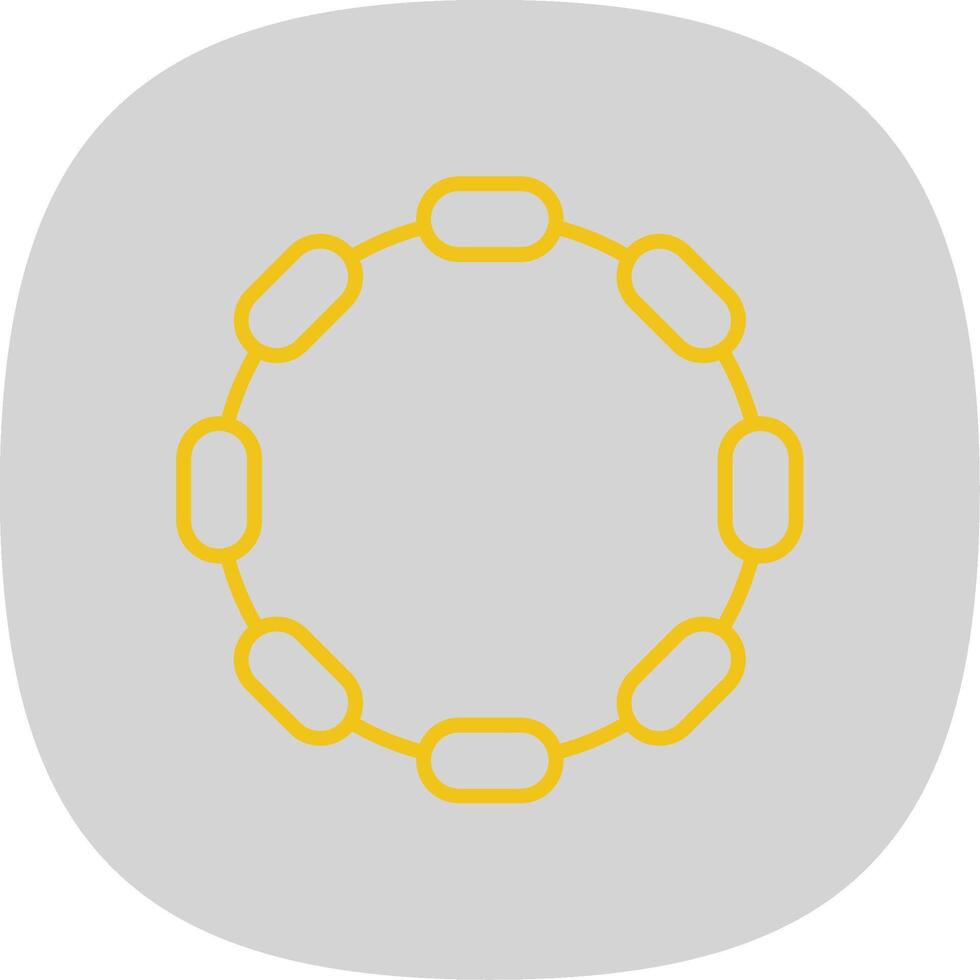 Chain Flat Curve Icon Design vector