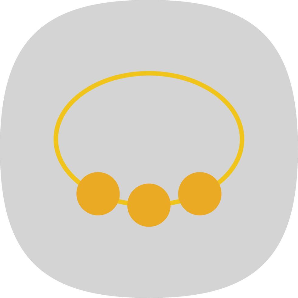 Bangle Flat Curve Icon Design vector
