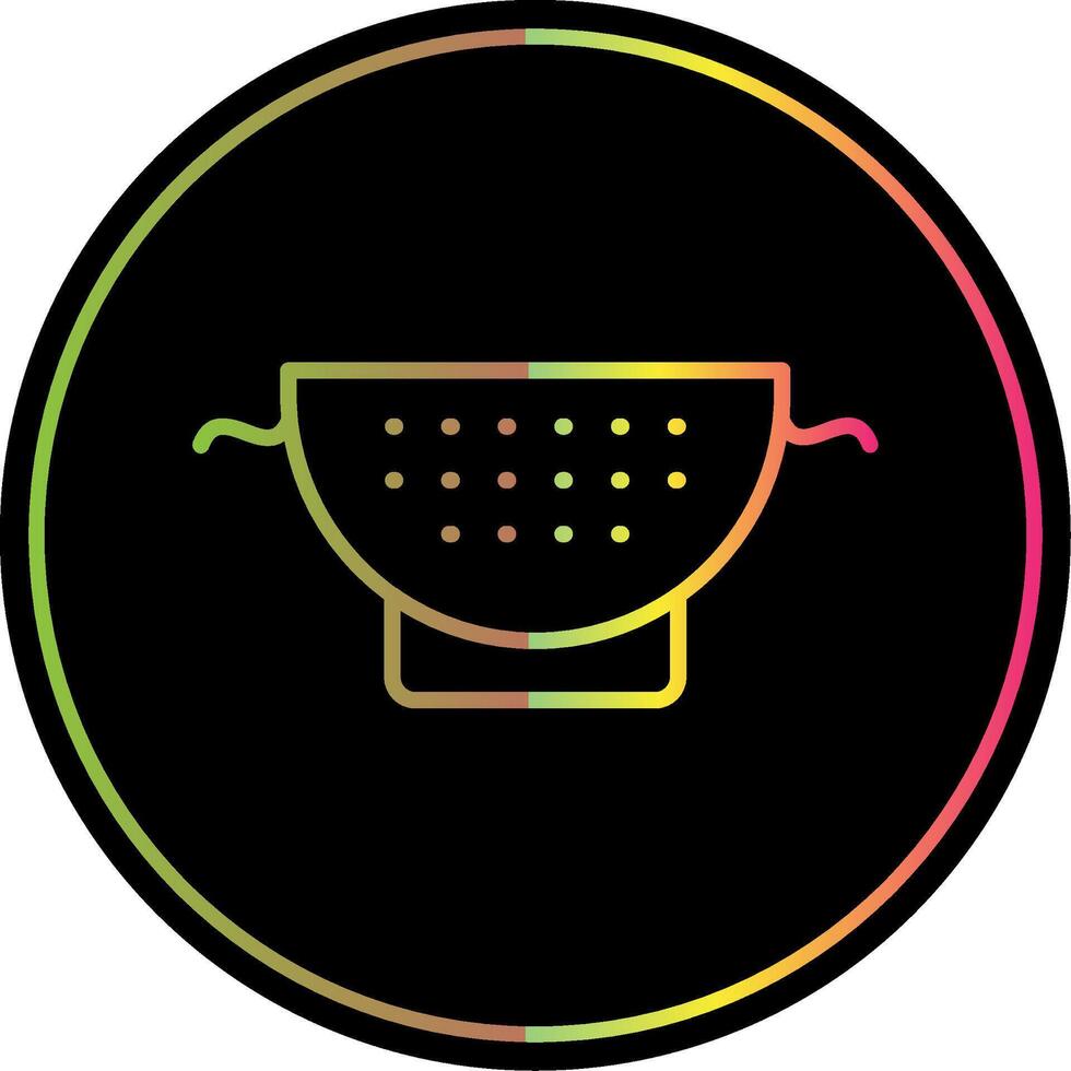 Strainer Line Gradient Due Color Icon Design vector