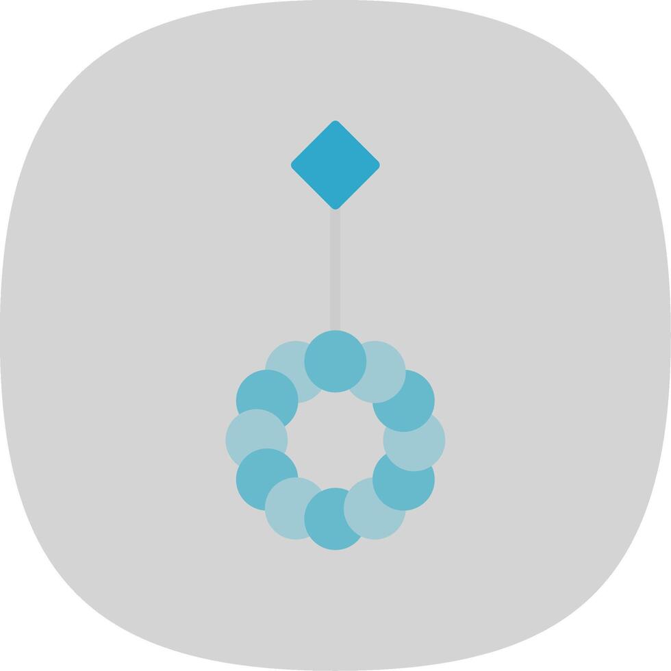 Belly Piercing Flat Curve Icon Design vector