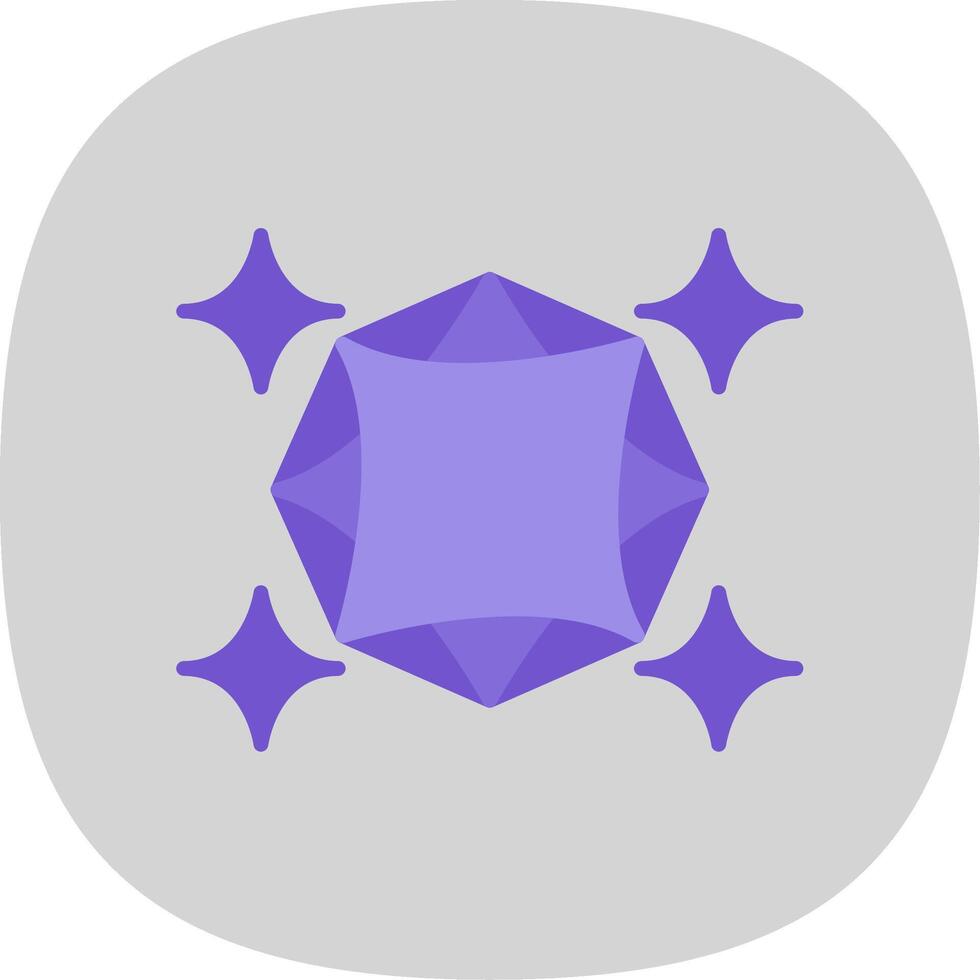 Sapphire Flat Curve Icon Design vector