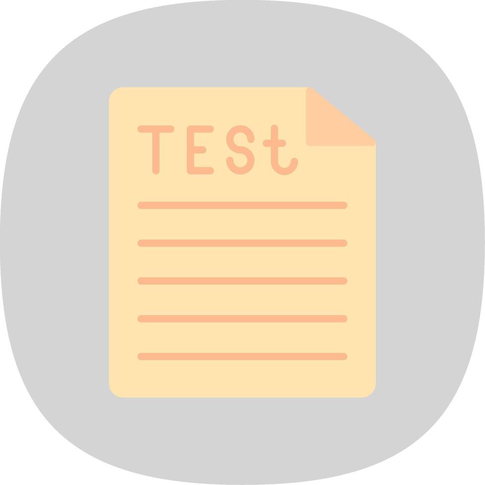 Test Flat Curve Icon Design vector
