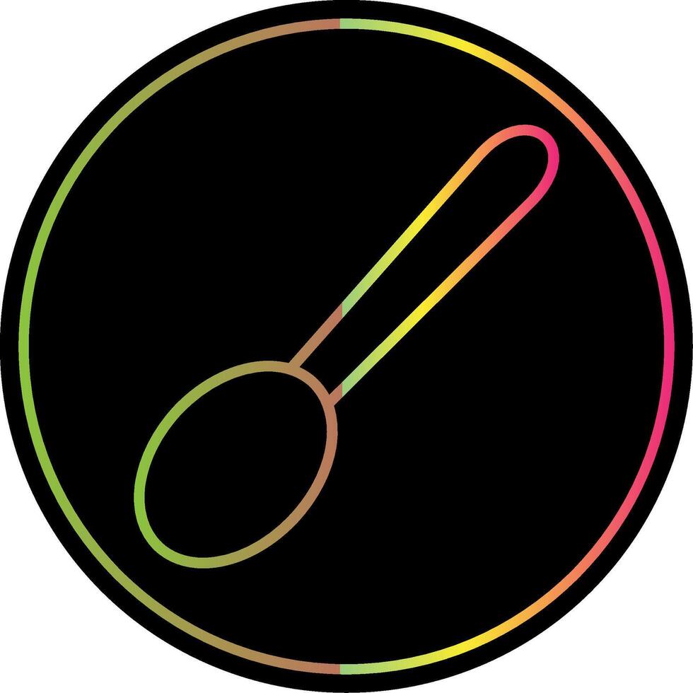 Spoon Line Gradient Due Color Icon Design vector
