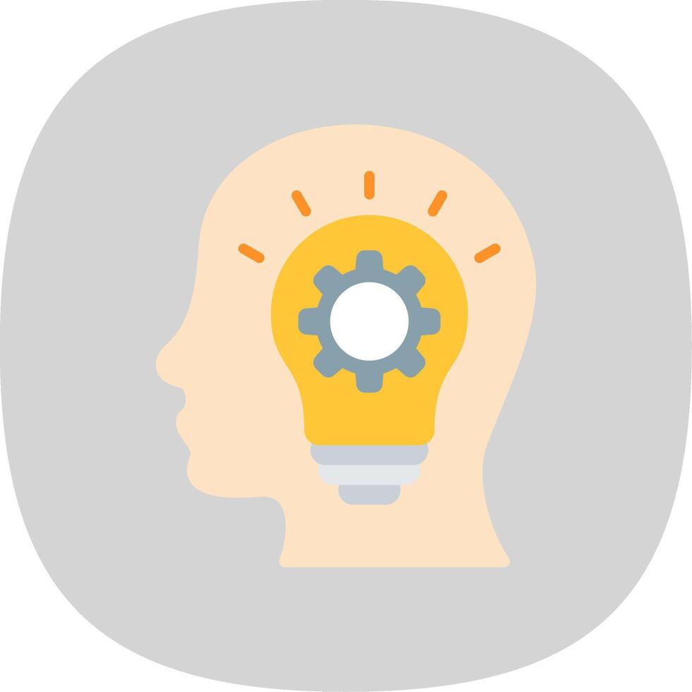 Knowledge Flat Curve Icon Design vector