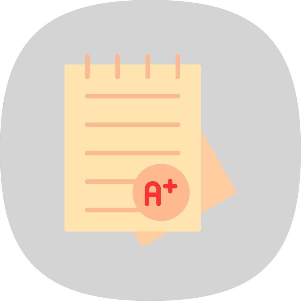 Grades Flat Curve Icon Design vector