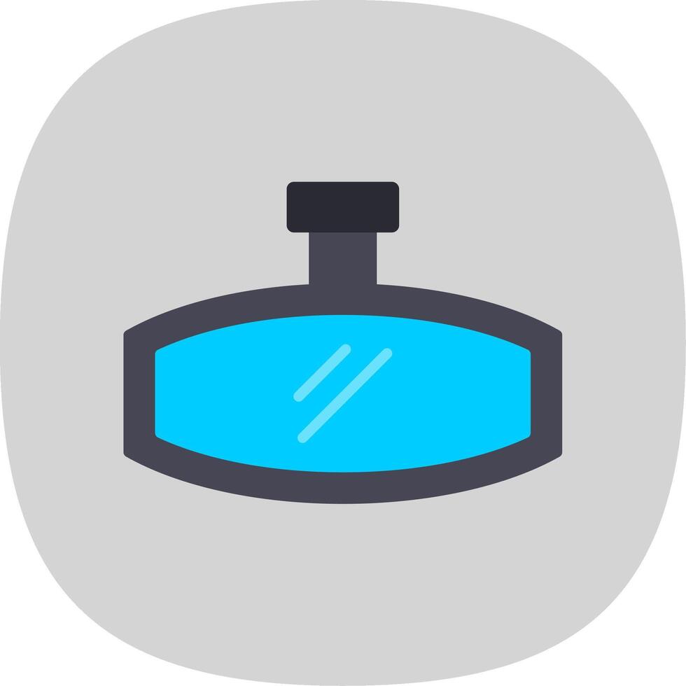 Rearview Mirror Flat Curve Icon Design vector
