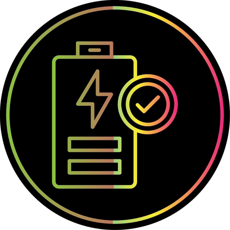 Battery Line Gradient Due Color Icon Design vector