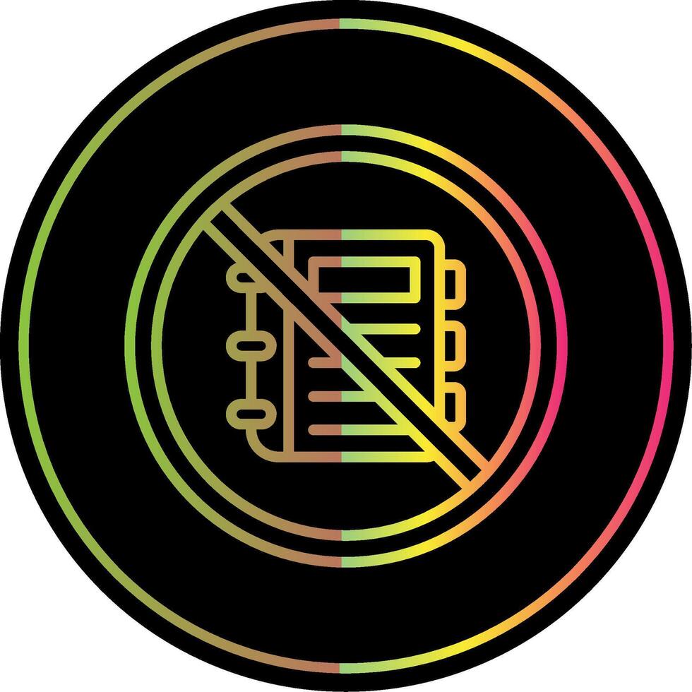 Prohibited Sign Line Gradient Due Color Icon Design vector