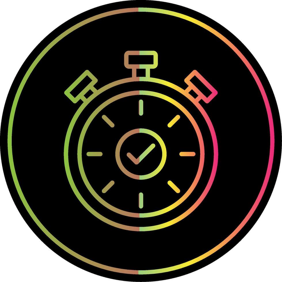 Stopwatch Line Gradient Due Color Icon Design vector