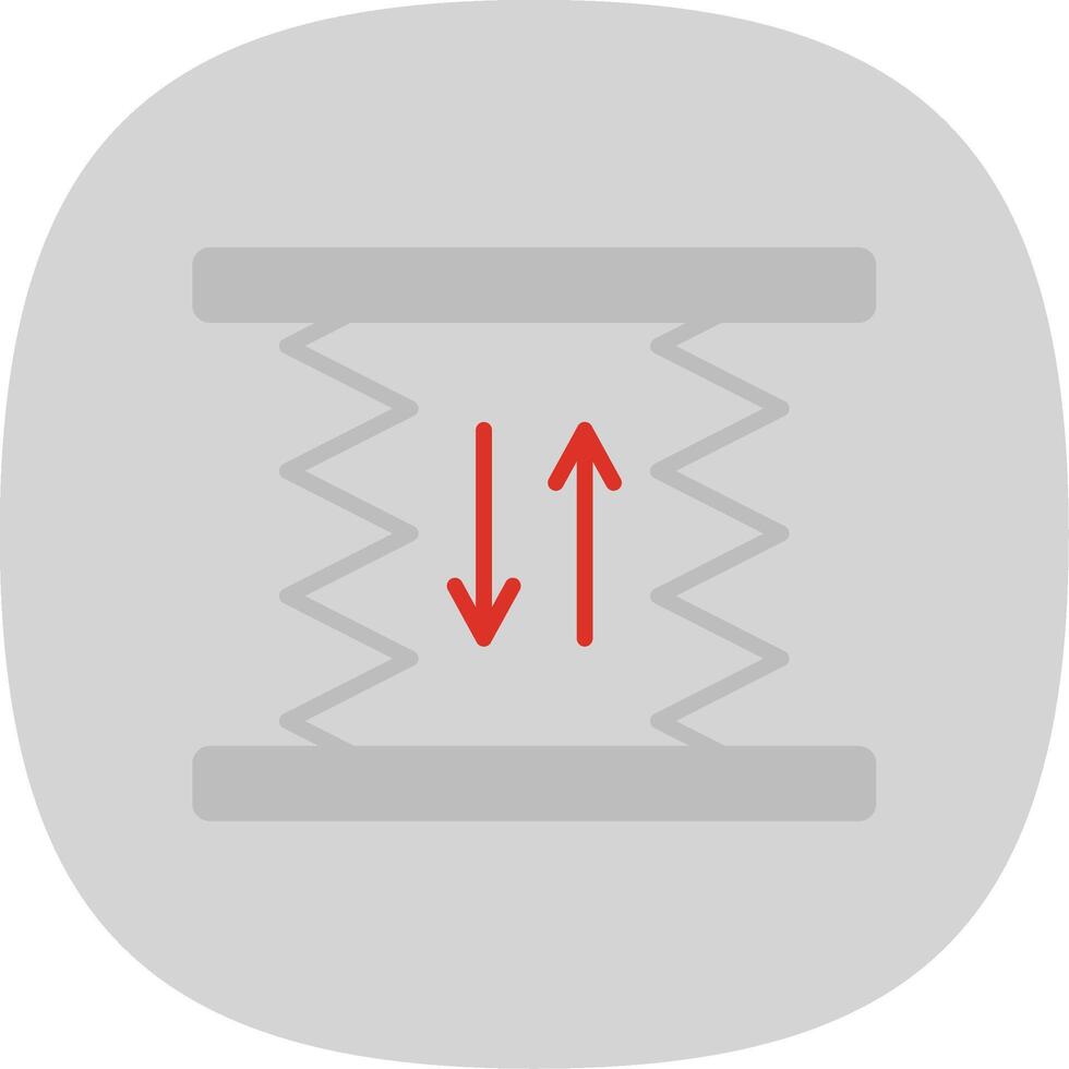 Car Lift Flat Curve Icon Design vector