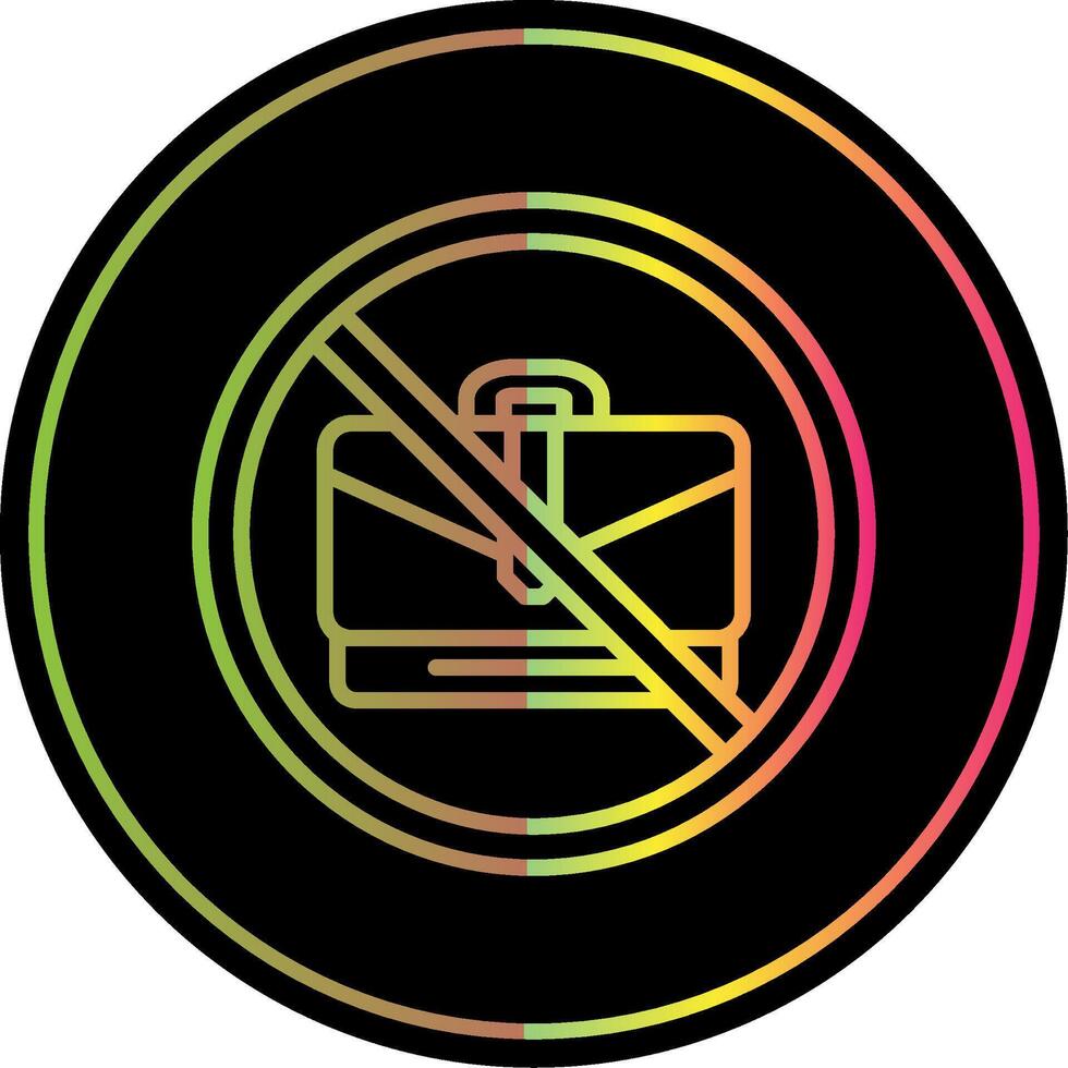 Prohibited Sign Line Gradient Due Color Icon Design vector