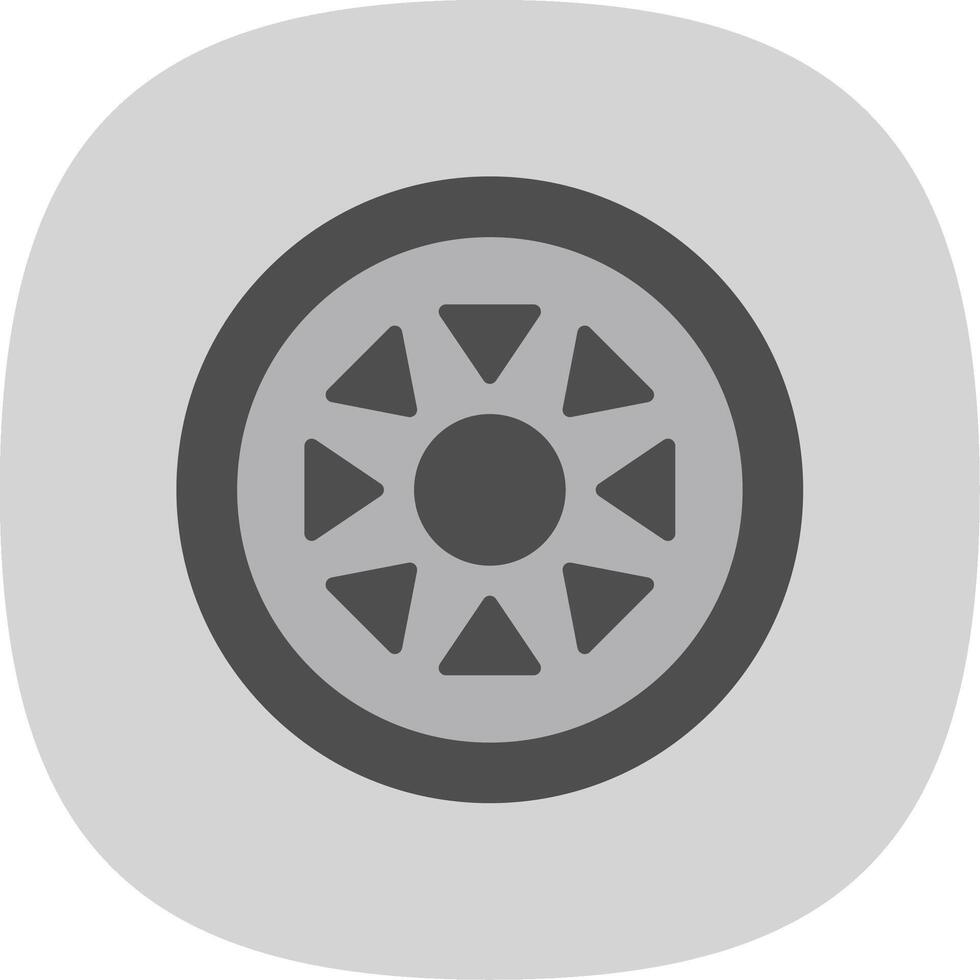 Rim Flat Curve Icon Design vector
