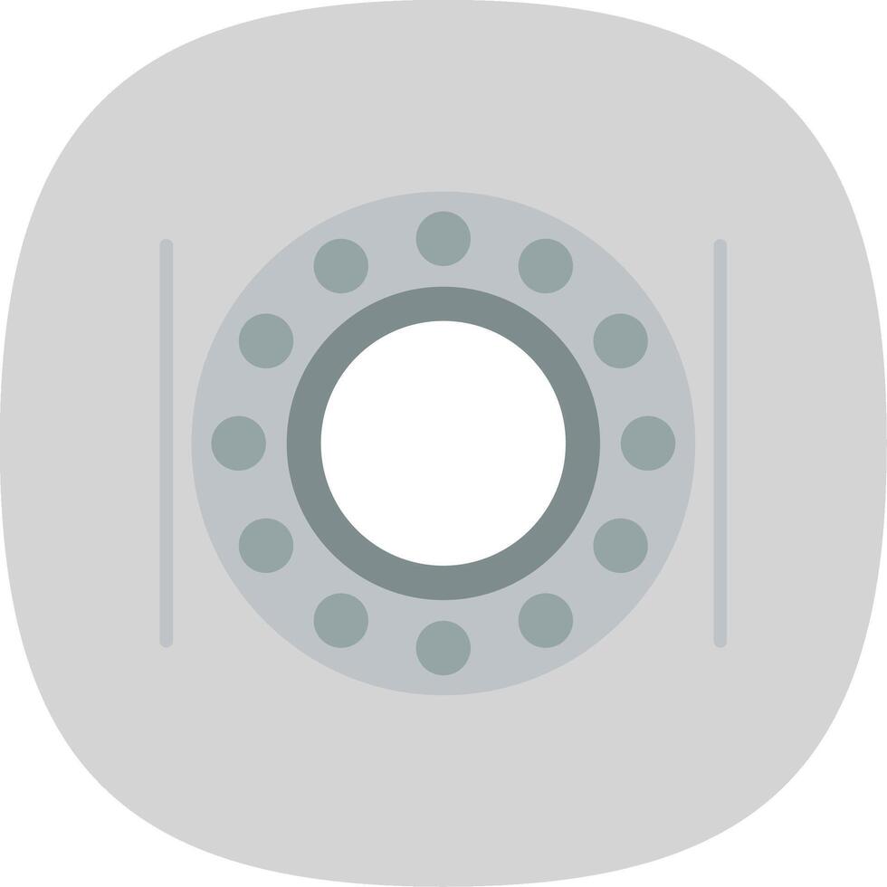 Ball Bearing Flat Curve Icon Design vector