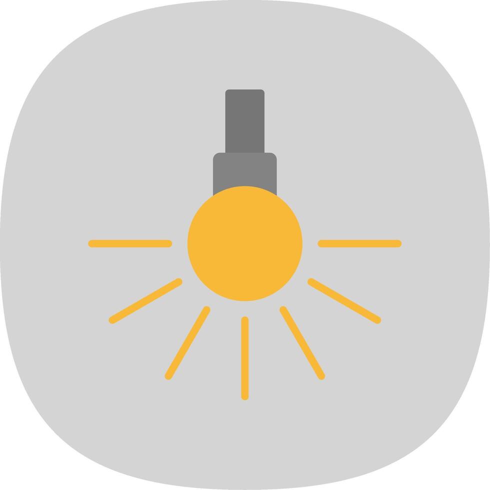 Headlight Flat Curve Icon Design vector