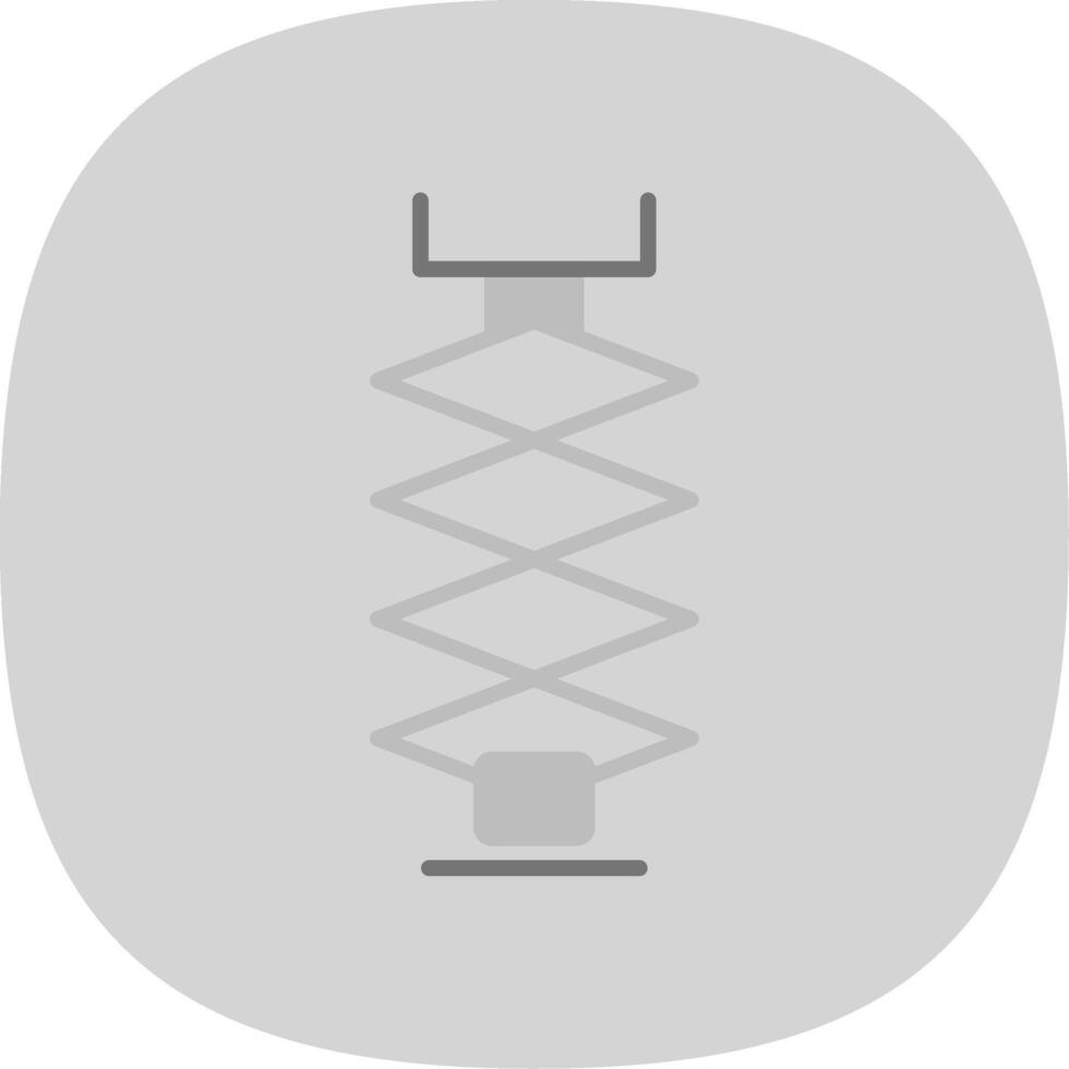 Car Jack Flat Curve Icon Design vector