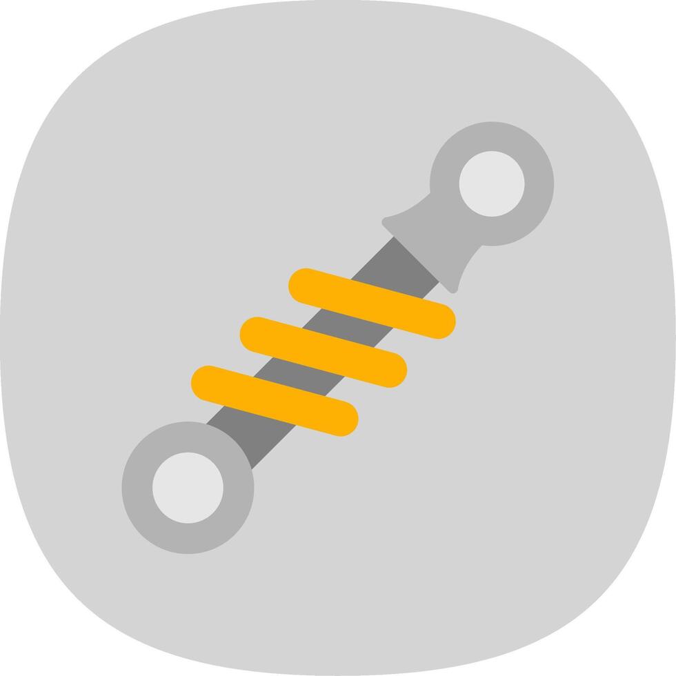 Shock Absorber Flat Curve Icon Design vector