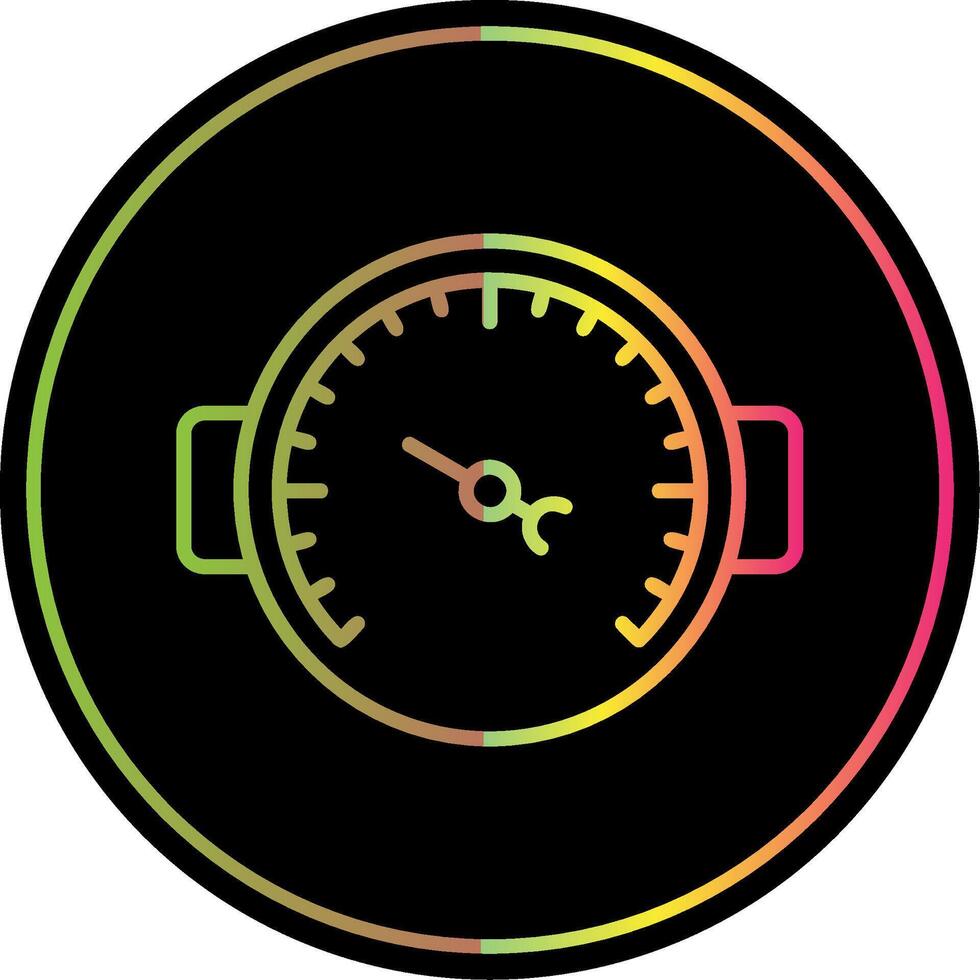 Pressure Gauge Line Gradient Due Color Icon Design vector