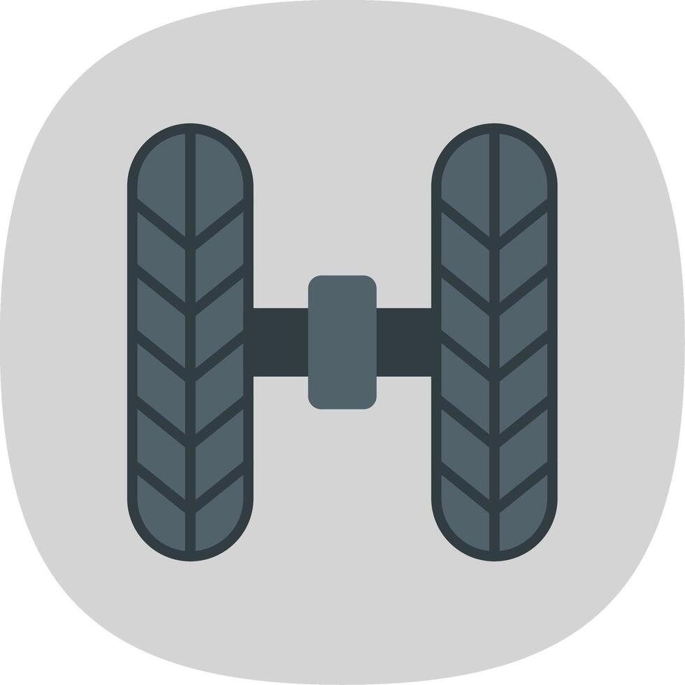 Wheel Alignment Flat Curve Icon Design vector
