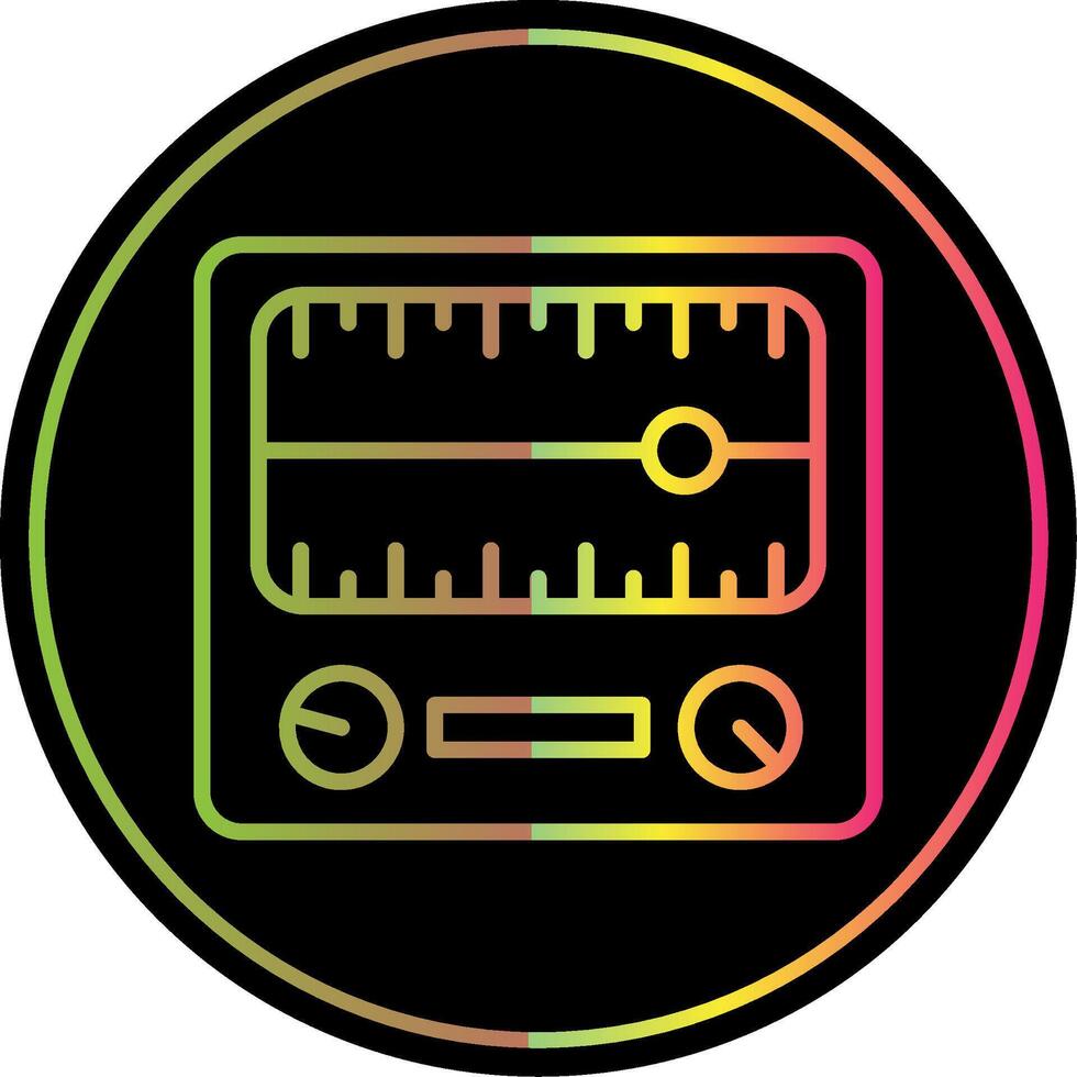 Dial Line Gradient Due Color Icon Design vector